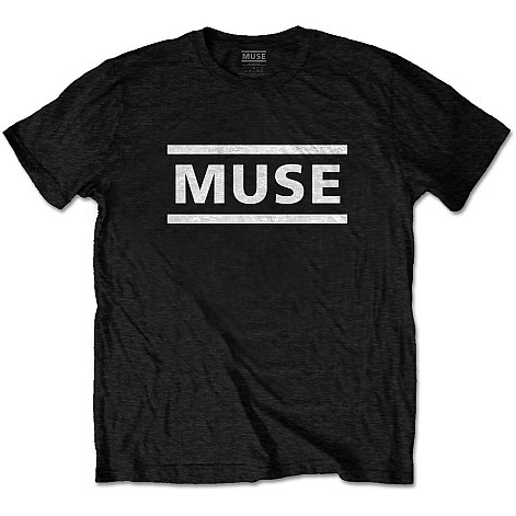 Muse t-shirt, White Logo Black, men´s