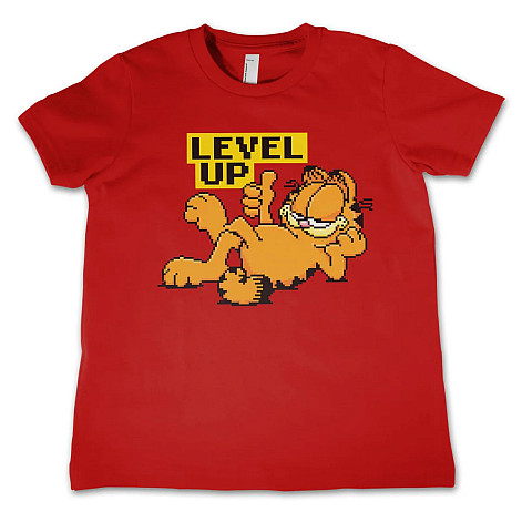 Garfield t-shirt, 8Bit Level Up Red, kids