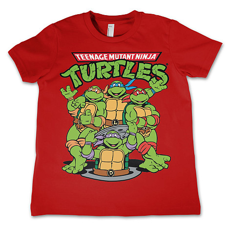 Želvy Ninja t-shirt, Group Kids Red, kids