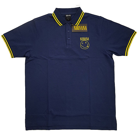 Nirvana polo t-shirt, Smiley Blue, men´s