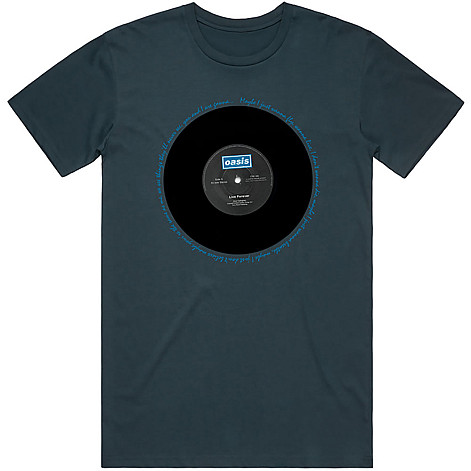 Oasis t-shirt, Live Forever Single Denim Blue, men´s