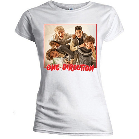 One Direction t-shirt, Band Red Border, ladies