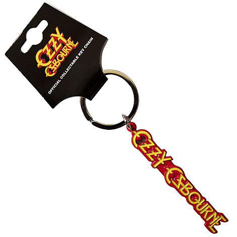 Ozzy Osbourne kovová keychain 65mm x 10mm, Logo Yellow Zinc
