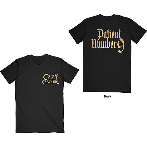 Ozzy Osbourne t-shirt, Patient No. 9 Gold Logo BP Black, men´s