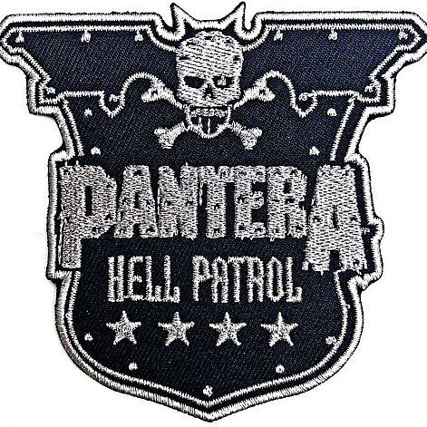 Pantera tkaná nažehlovačka PES 100x85 mm, Hell Petrol