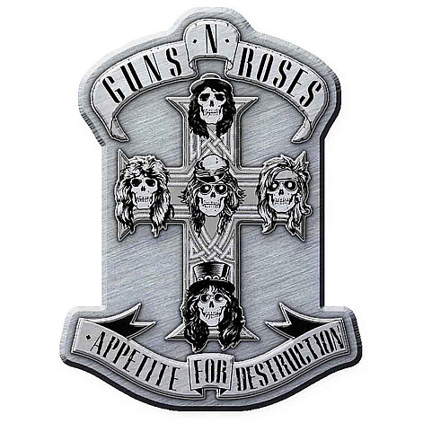Guns N Roses kovový odznak 40x20 mm, Appetite