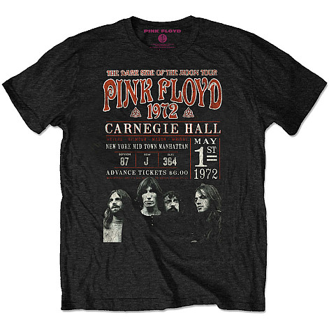 Pink Floyd t-shirt, Carnegie ´72 Black, men´s