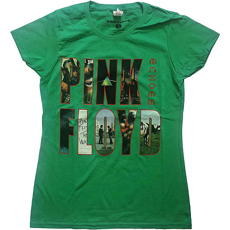 Pink Floyd t-shirt, Echoes Album Montage Green, ladies