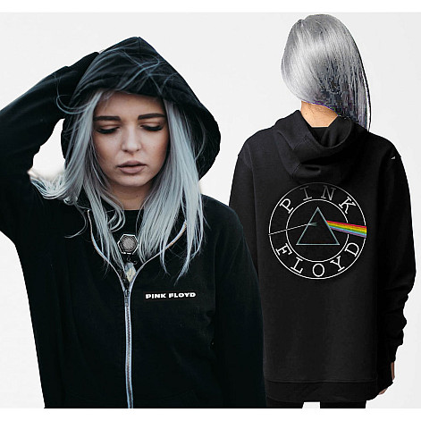 Pink Floyd mikina, Circle Logo BackPrint Zip, ladies