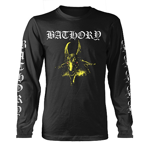 Bathory t-shirt long rukáv, Goat (Yellow) BP Black, men´s