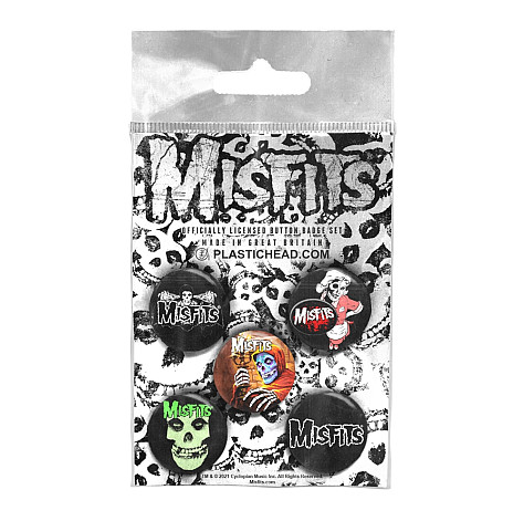 Misfits button badges – 5 pieces 25 mm, Button Badge Set Misfits