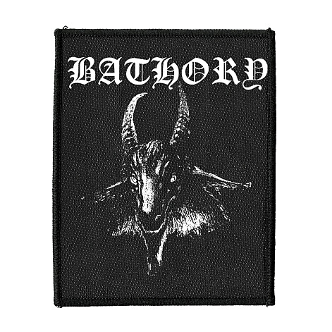 Bathory tkaná patch PES 100x50 mm, Goat (Rectangle)