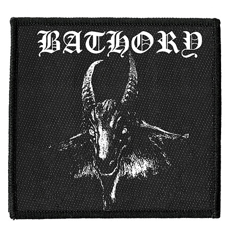 Bathory tkaná patch PES 100x100 mm, Goat (Square)