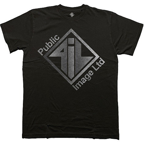 Public Image Ltd t-shirt, Brushed Steel Logo & Text Black, men´s