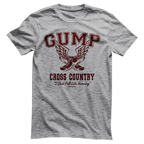 Forrest Gump t-shirt, Cross Country Heather Grey, men´s