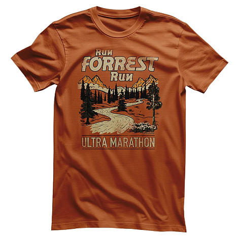 Forrest Gump t-shirt, Ultra Marathon Burnt Orange, men´s