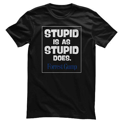 Forrest Gump t-shirt, Stupid Is As Stupid Does Black, men´s