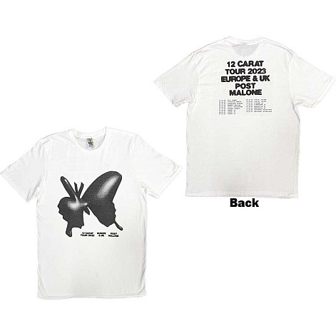 Post Malone t-shirt, Inflatable Butterfly 2023 Tour BP White, men´s