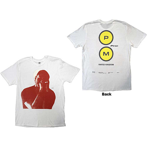 Post Malone t-shirt, Red Photo Live BP White, men´s
