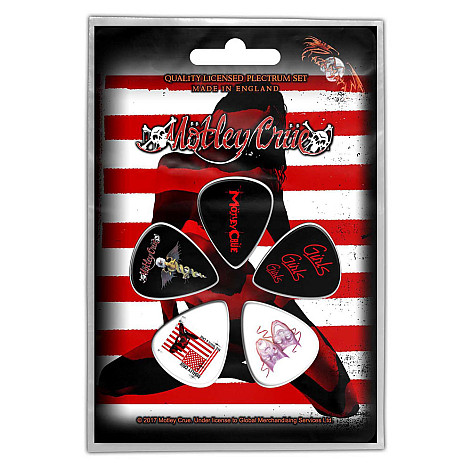 Motley Crue set trsátek 5 pcs, Red White & Crue