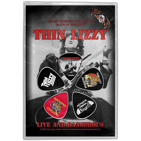 Thin Lizzy set trsátek 5 pcs 1mm, Live And Dangerous