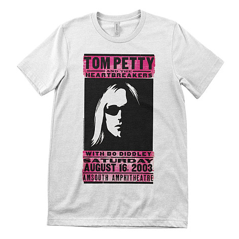 Tom Petty t-shirt, 2003 Amsouth Live Poster White, men´s