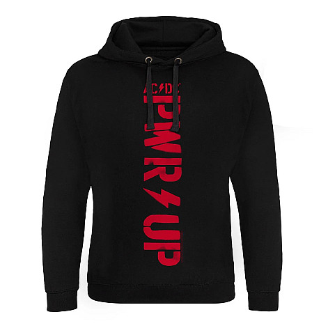 AC/DC mikina, PWR-Up Vertical Logo Epic Hoodie Black, men´s
