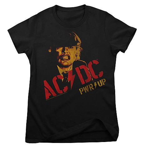 AC/DC t-shirt, Angus Young PWR-UP Girly Black, ladies