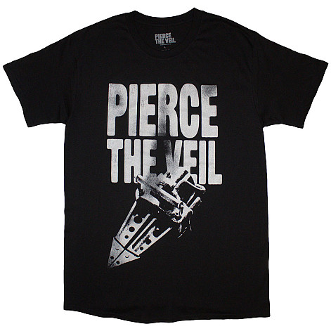 Pierce The Veil t-shirt, Large Text Black, men´s