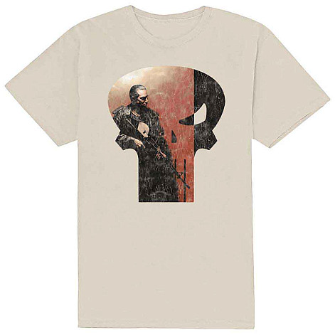 The Punisher t-shirt, Punisher Skull Outline Character Natural, men´s