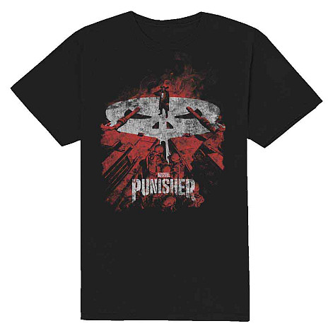 The Punisher t-shirt, Punisher Red Tanpcs Black, men´s
