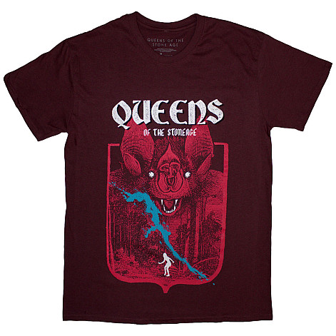 Queens of the Stone Age t-shirt, Bat Maroon Red, men´s