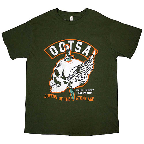 Queens of the Stone Age t-shirt, Winged Skull Green, men´s