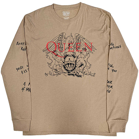 Queen t-shirt long rukáv, Handwritten Sand, men´s