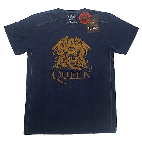 Queen t-shirt, Classic Crest Snow Wash Navy, men´s