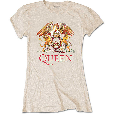 Queen t-shirt, Classic Crest Sand Girly, ladies