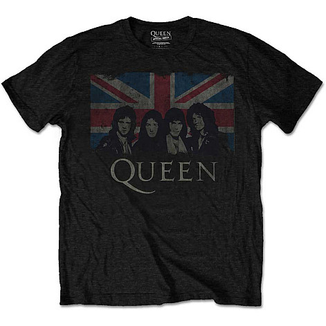 Queen t-shirt, Union Jack Black, men´s