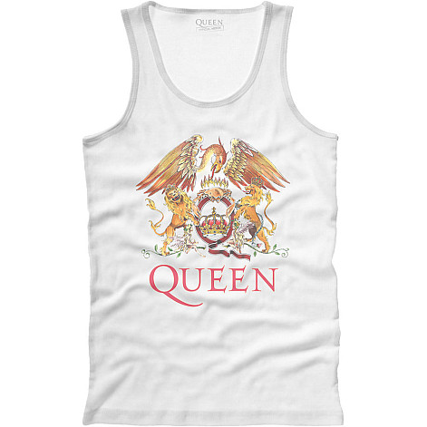 Queen tank top, Classic Crest White, men´s