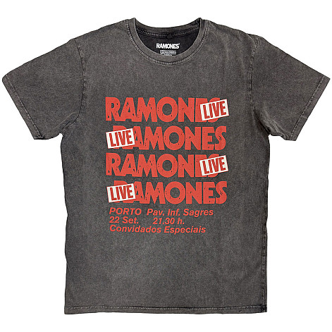 Ramones t-shirt, Concert Stone Wash Charcoal Grey, men´s