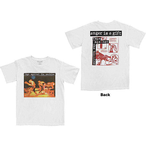 Rage Against The Machine t-shirt, Anger Is A Gift BP White, men´s