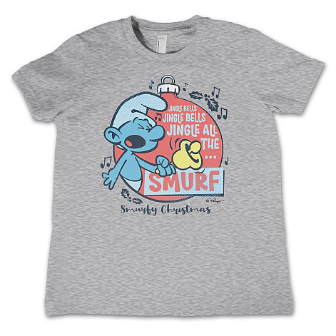 The Smurfs t-shirt, Jungle All The Smurf Kids Heather Grey, kids