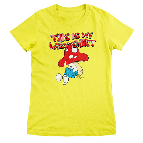 The Smurfs t-shirt, This Is My Lazy Shirt Girly Yellow, ladies