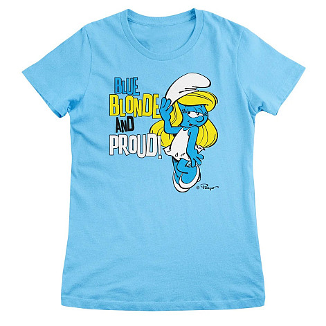 The Smurfs t-shirt, Blue, Blonde & Proud Girly SkyBlue, ladies
