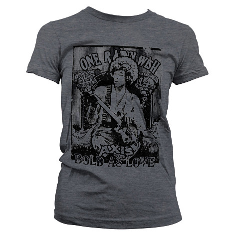 Jimi Hendrix t-shirt, Bold As Love Dark Heather Grey, ladies