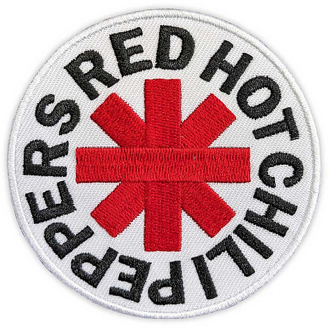 Red Hot Chili Peppers tkaná patch PES 76 mm, Asterisk White