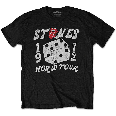 Rolling Stones t-shirt, Dice Tour '72 Eco-Tee Black, men´s