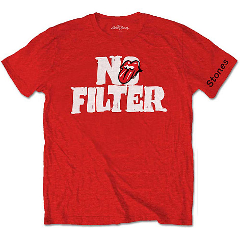 Rolling Stones t-shirt, No Filter Header Logo Red, men´s