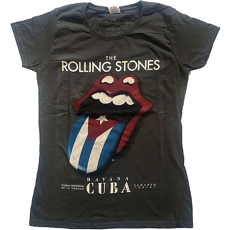 Rolling Stones t-shirt, Havana Cuba Girly Grey, ladies