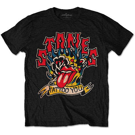 Rolling Stones t-shirt, Tattoo You Blue Flames Black, men´s