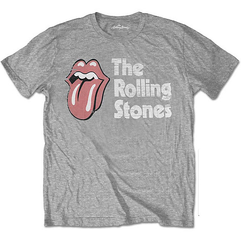 Rolling Stones t-shirt, Scratched Logo Grey, men´s